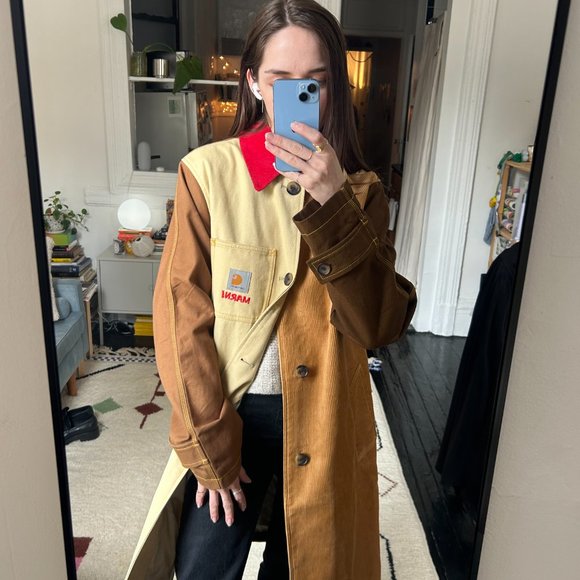 Marni x Carhartt WIP colour-block single-breasted coat - Picture 2 of 12
